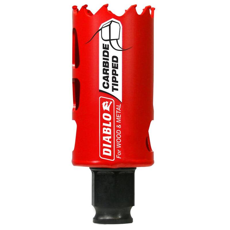 DIABLO 1-3/8 pulgadas Sierra de perforación de carburo con profundidad de corte de 2-3/8 pulgadas - DHS1375CT