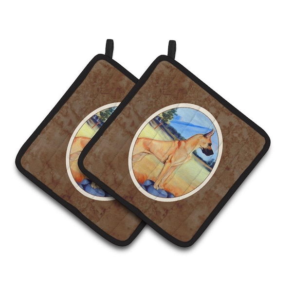 Carolines Treasures Great Dane Pair of Pot Holders - 7504PTHD