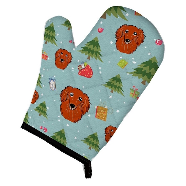 Carolines Treasures Christmas Longhair Red Dachshund Oven Mitt - BB5003OVMT
