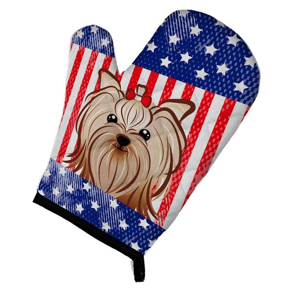 Carolines Treasures American Flag and Yorkie Yorkishire Terrier Oven Mitt - BB2134OVMT