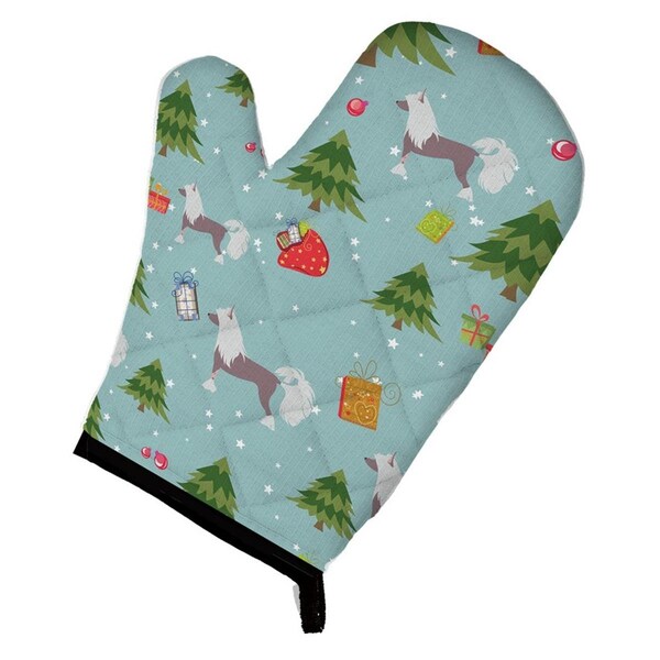Carolines Treasures Christmas Chinese Crested Oven Mitt - BB4867OVMT