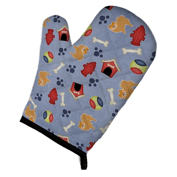 Carolines Treasures Dog House Collection Red Pomeranian Oven Mitt - BB4110OVMT
