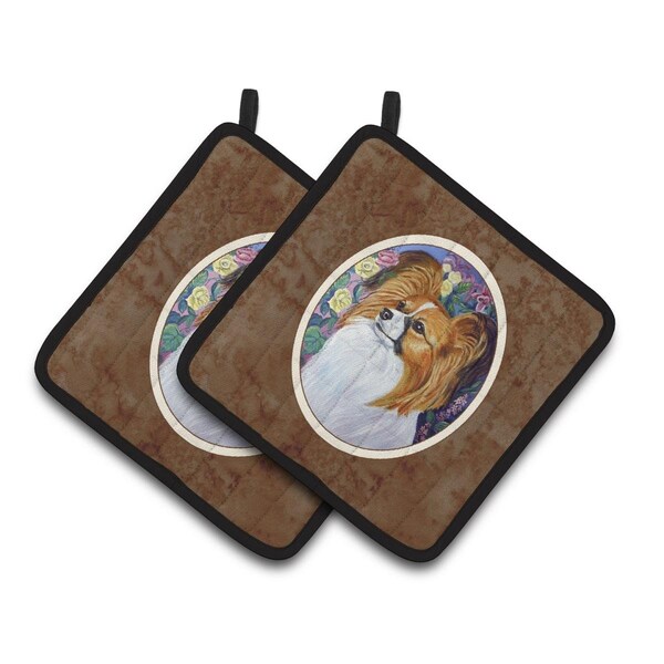 Carolines Treasures Papillon Pair of Pot Holders - 7041PTHD
