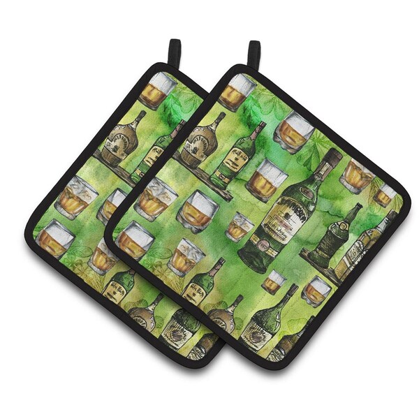 Carolines Treasures Irish Whiskey Pair of Pot Holders - BB5757PTHD