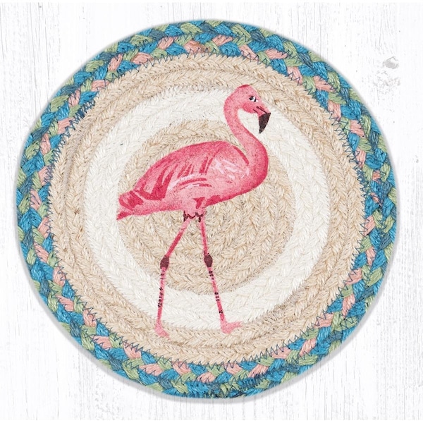 Razoredge 10 x 10 in. MSPR-586 Pink Flamingo Printed Round Trivet - RA2548552