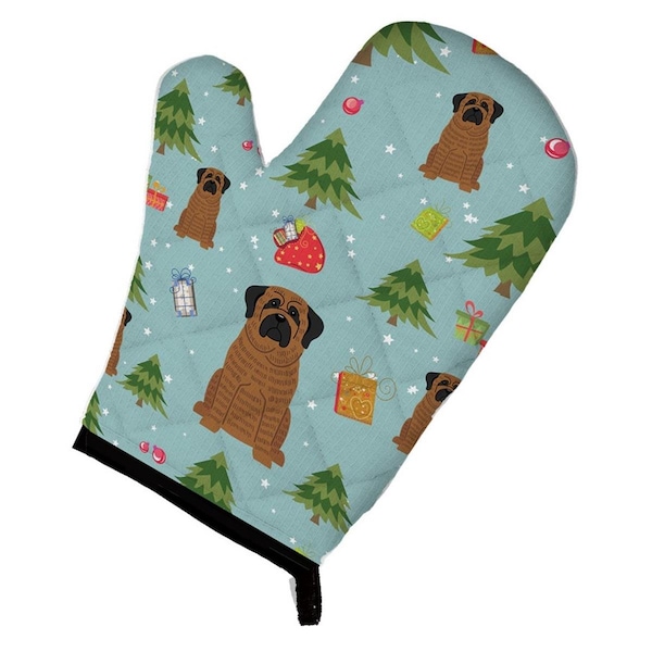Carolines Treasures Christmas Mastiff Brindle Oven Mitt - BB4675OVMT