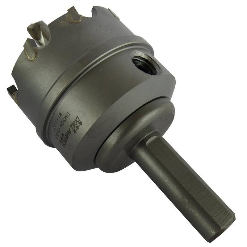 Broca de corte de agujero de carburo de 2 pulgadas de Drill America con 3/16 pulgadas de corte y expulsión automática de rebaba - DMS04-8051