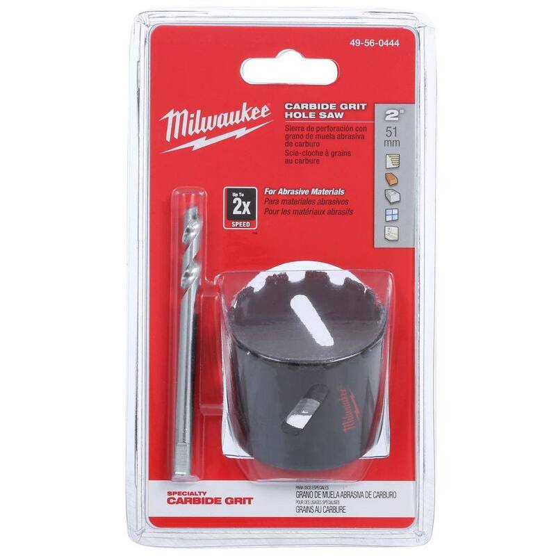 Sierra de corona de grano de carburo de 2 pulgadas de Milwaukee con broca piloto - 49-56-0444