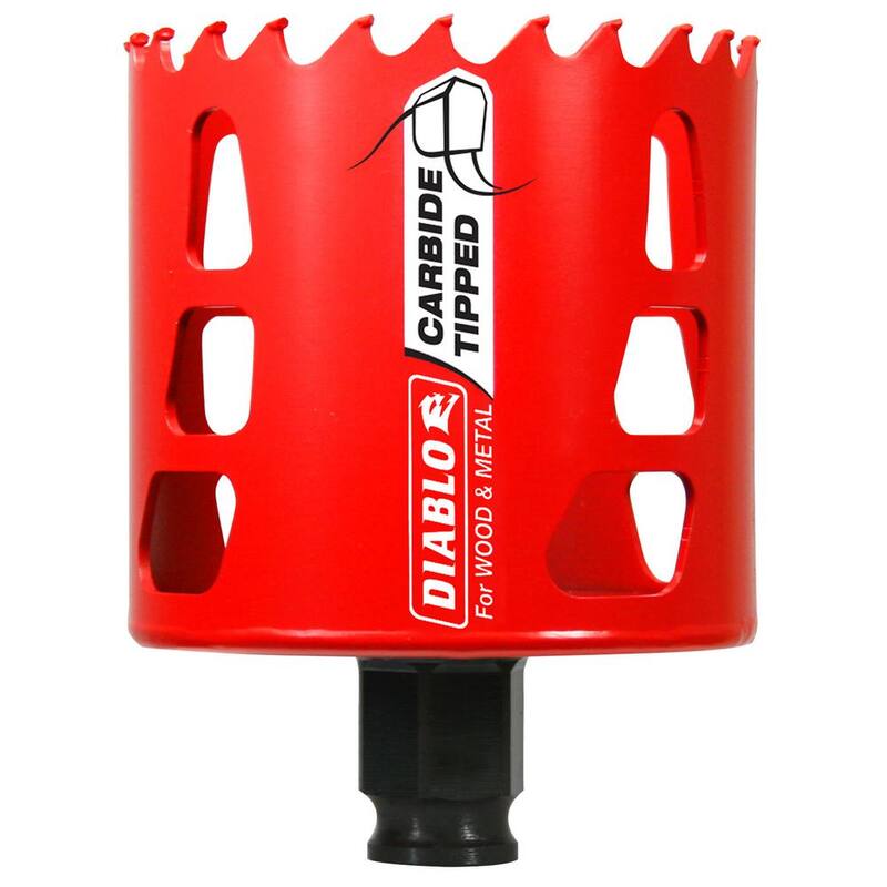 DIABLO 2-3/4 pulgadas Broca para cortar agujeros de carburo con 2-3/8 pulgadas de profundidad de corte - DHS2750CT.