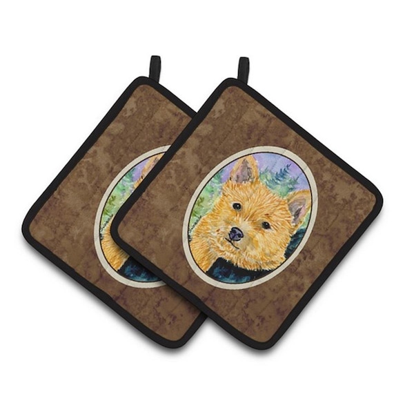 Carolines Treasures Norwich Terrier Pair of Pot Holders, 7.5 x 3 x 7.5 in. - SS8905PTHD