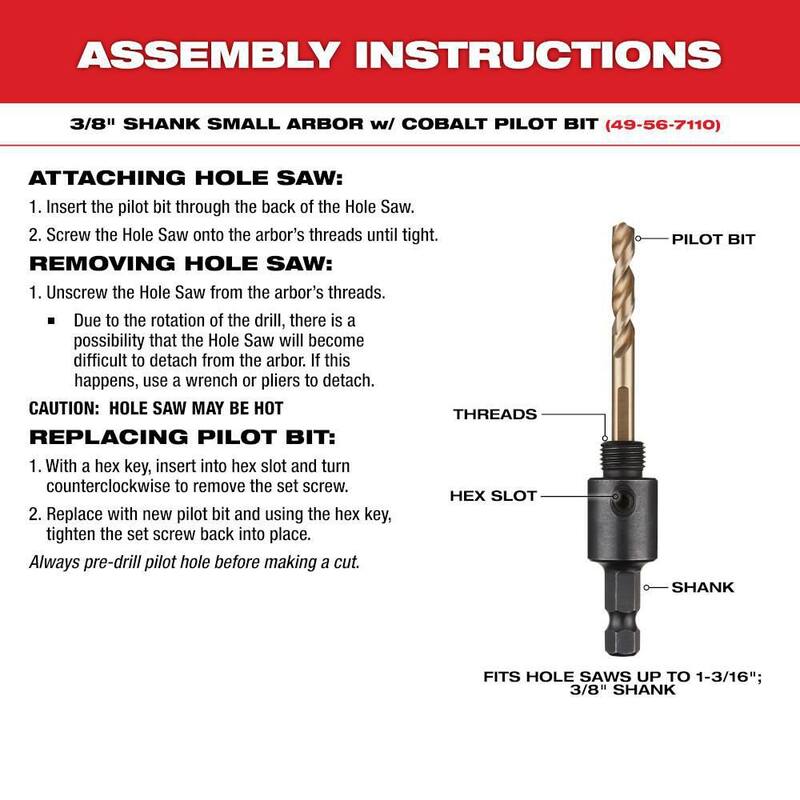Broca perforadora de agujero de carburo de 2-9/16 pulgadas de Milwaukee - 49-56-0728