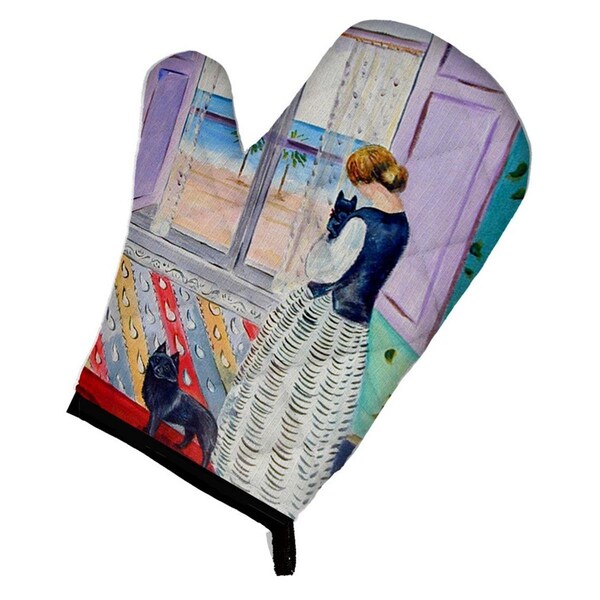Carolines Treasures Lady with Her Schipperke Oven Mitt - 7268OVMT