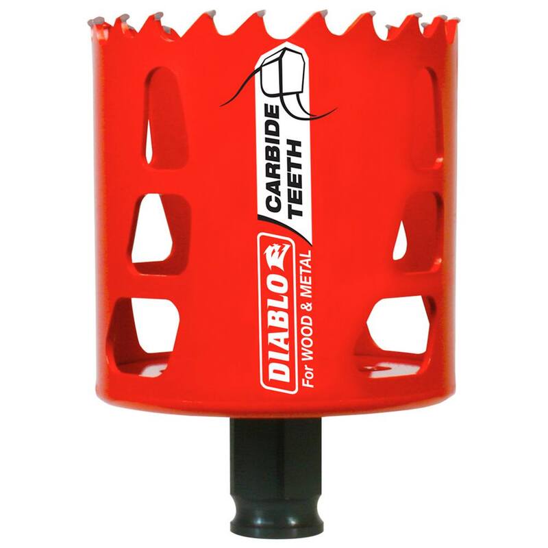 DIABLO 2-9/16 pulgadas Broca de Orificio de Carburo con 2-3/8 pulgadas de Profundidad de Corte - DHS2563CT