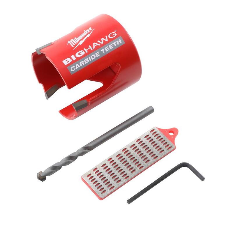 Kit de sierra perforadora de carburo BIG HAWG de Milwaukee (14 piezas) - 49-56-9280-49-56-9280