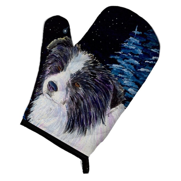 Carolines Treasures Starry Night Border Collie Oven Mitt - SS8558OVMT