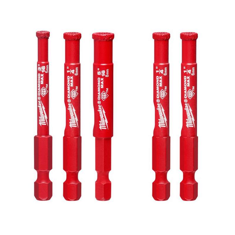 Juego de sierras perforadoras Milwaukee Diamond MAX (5 piezas) - 49-56-0501-49-56-0500