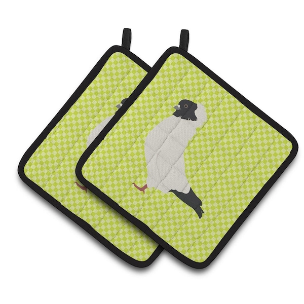Carolines Treasures Nun Pigeon Green Pair of Pot Holders - BB7778PTHD