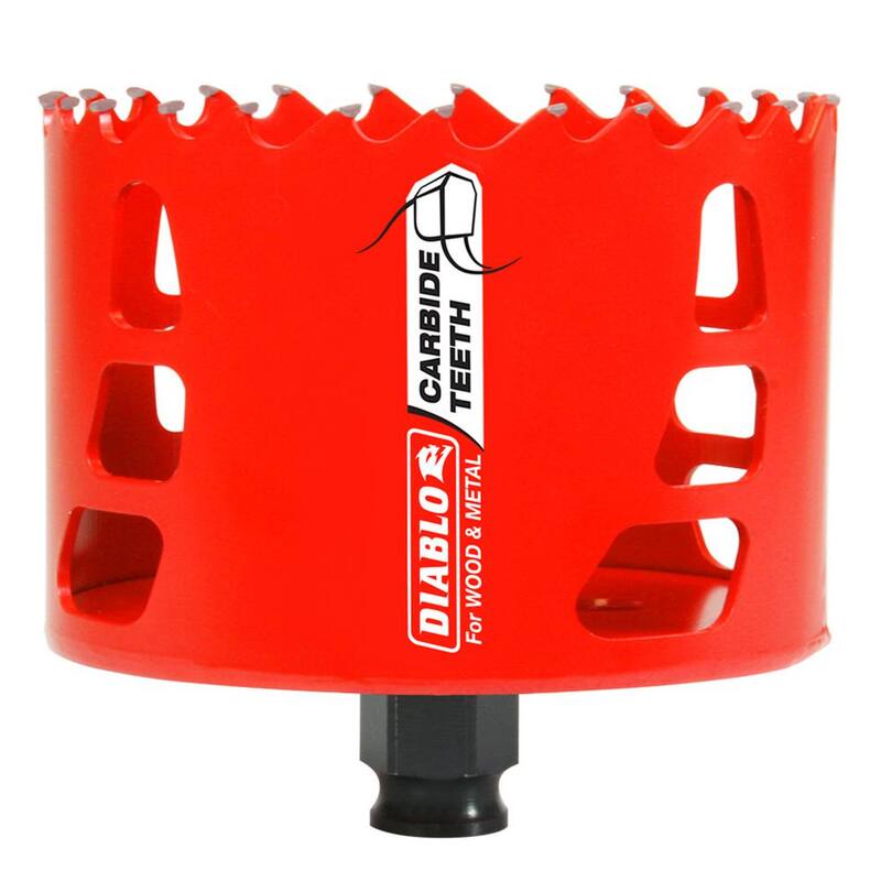 DIABLO Sierra de corona de carburo de 4-1/4 pulgadas con profundidad de corte de 2-3/8 pulgadas - DHS4250CT