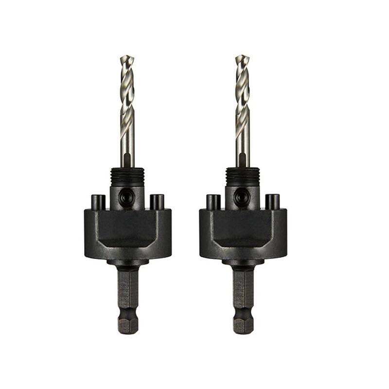Arbor con sierra de agujero grande de cambio rápido de 3/8 pulg. de Milwaukee con broca piloto (paquete de 2) - 49-56-7250-49-56-7250