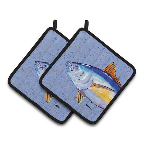 Carolines Treasures Tuna Fish Pair of Pot Holders, 7.5 x 3 x 7.5 in. - 8535PTHD