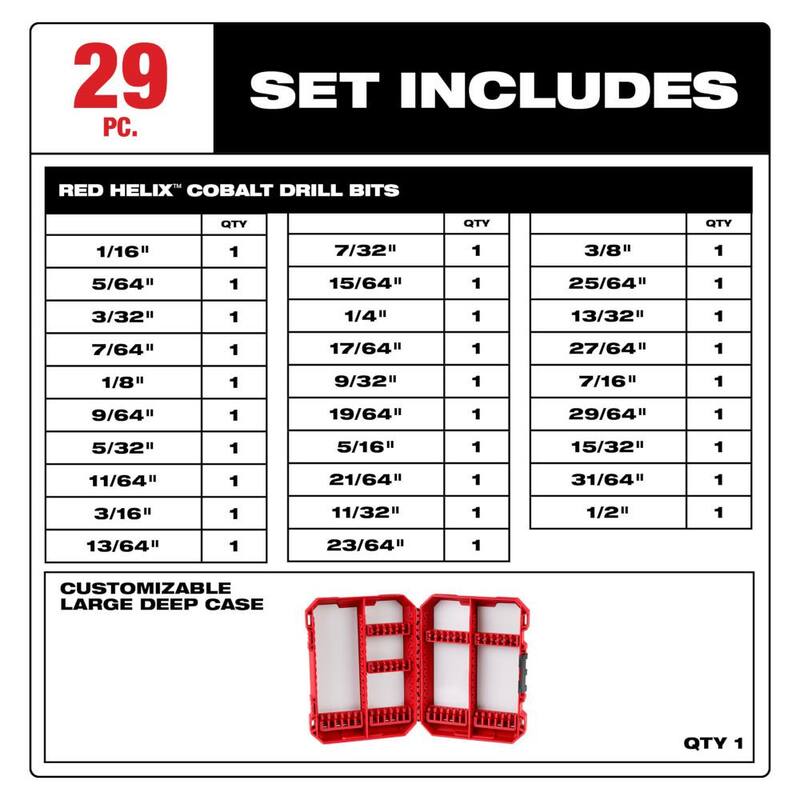Juego de sierra perforadora bi-metal para propósito general Hole Dozer de Milwaukee con juego de brocas de cobalto (57 piezas) - 49-22-4185-48-89-2332