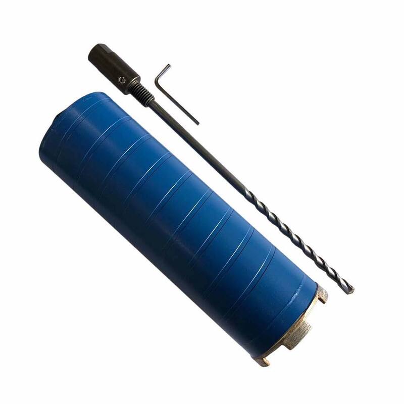 Broca de diamante seco de 3 pulgadas para ladrillo y bloque, 9.5 pulgadas de profundidad de perforación, adaptador de broca piloto de 5/8 pulgadas-11 - DBP0300A5ADJ16
