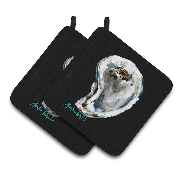 Carolines Treasures Lucky Oyster Pair of Pot Holders - MW1336PTHD