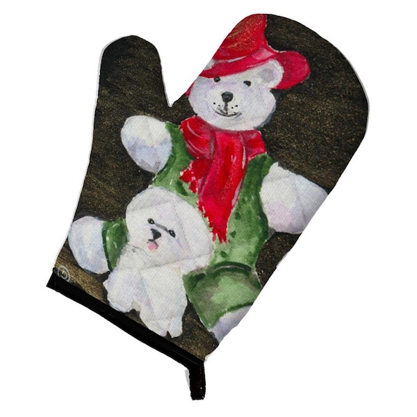Carolines Treasures Bichon Frise with Teddy Bear Oven Mitt - SS8948OVMT