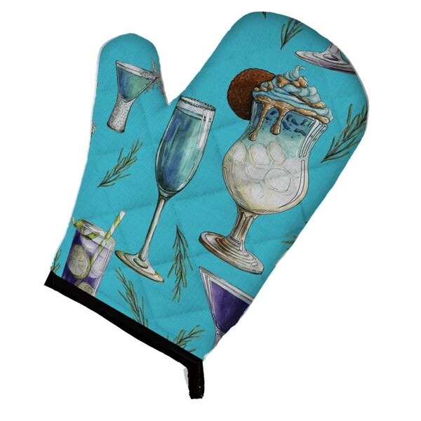 Carolines Treasures Drinks and Cocktails Blue Oven Mitt - BB5203OVMT