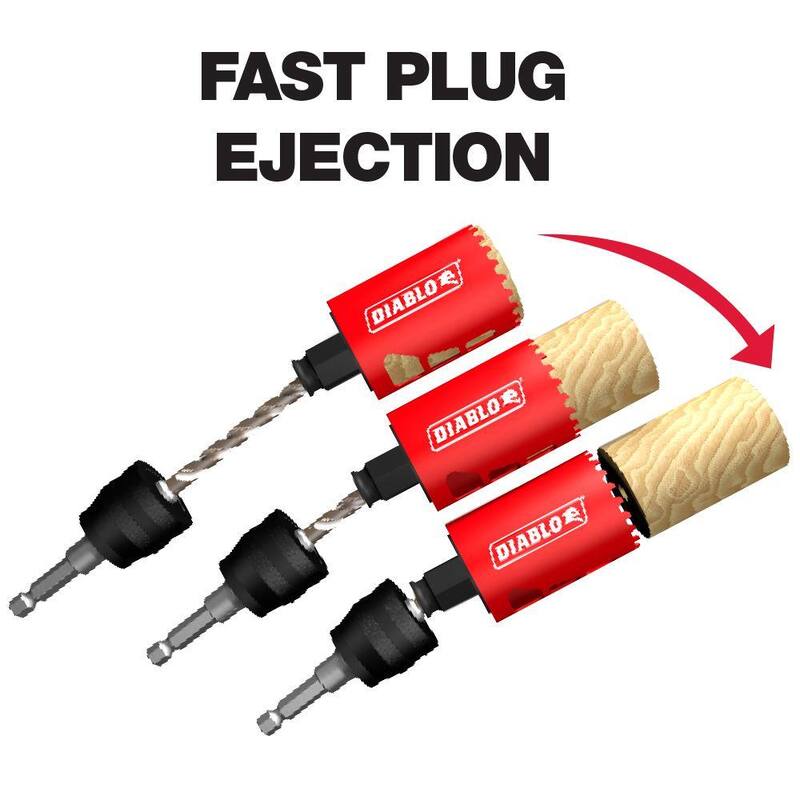 DIABLO 2-1/4 pulgadas Broca de agujero de carburo con 2-3/8 pulgadas de profundidad de corte - DHS2250CT