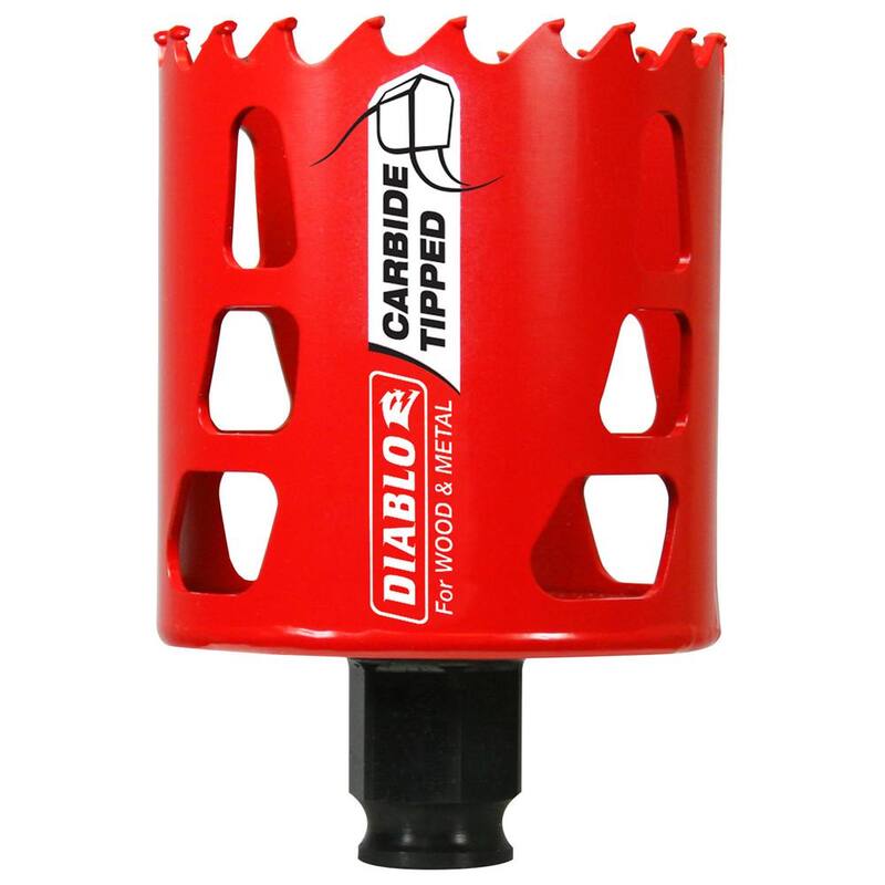 Broca de carburo de 2-3/8 pulgadas para agujeros con profundidad de corte de 2-3/8 pulgadas - DHS2375CT