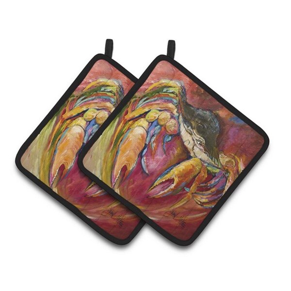 Carolines Treasures Crab Stars Pair of Pot Holders, 7.5 x 3 x 7.5 in. - JMK1249PTHD