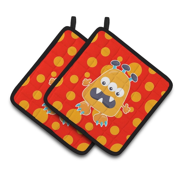 Carolines Treasures Little Monster Visonator Pair of Pot Holders - BB7005PTHD