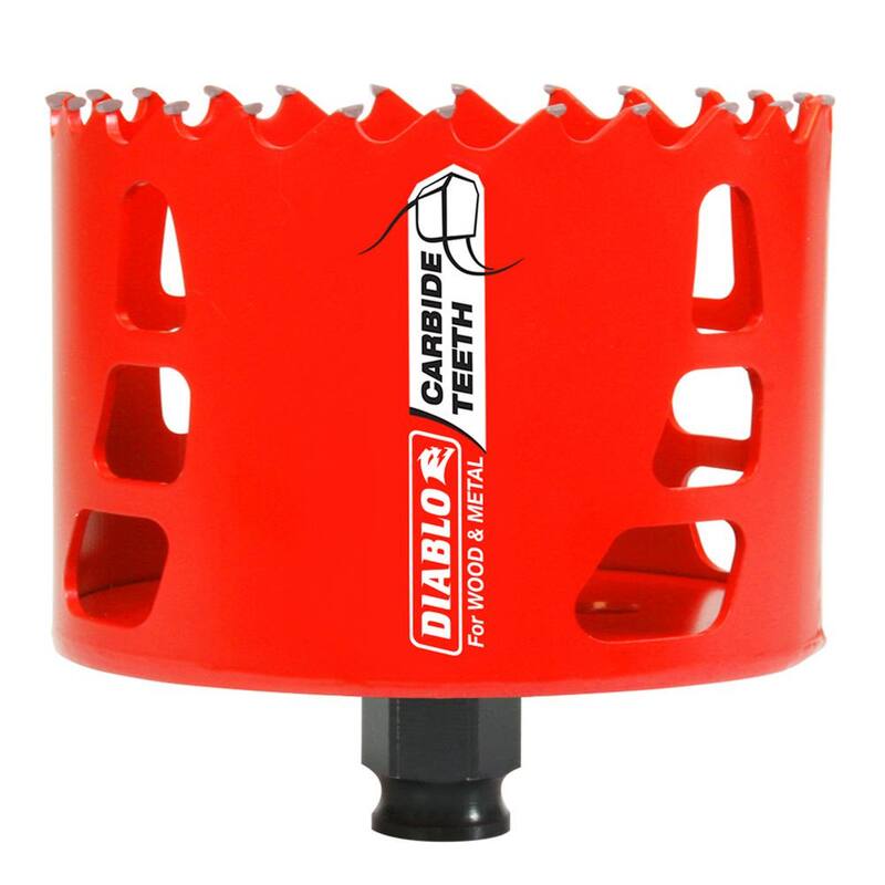DIABLO 4-1/8 pulgadas Sierra de agujero de carburo con 2-3/8 pulgadas de profundidad de corte - DHS4125CT