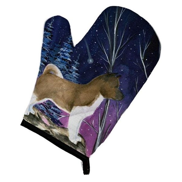 Carolines Treasures Carolines Treasures SS8352OVMT Starry Night Akita Oven Mitt - SS8352OVMT