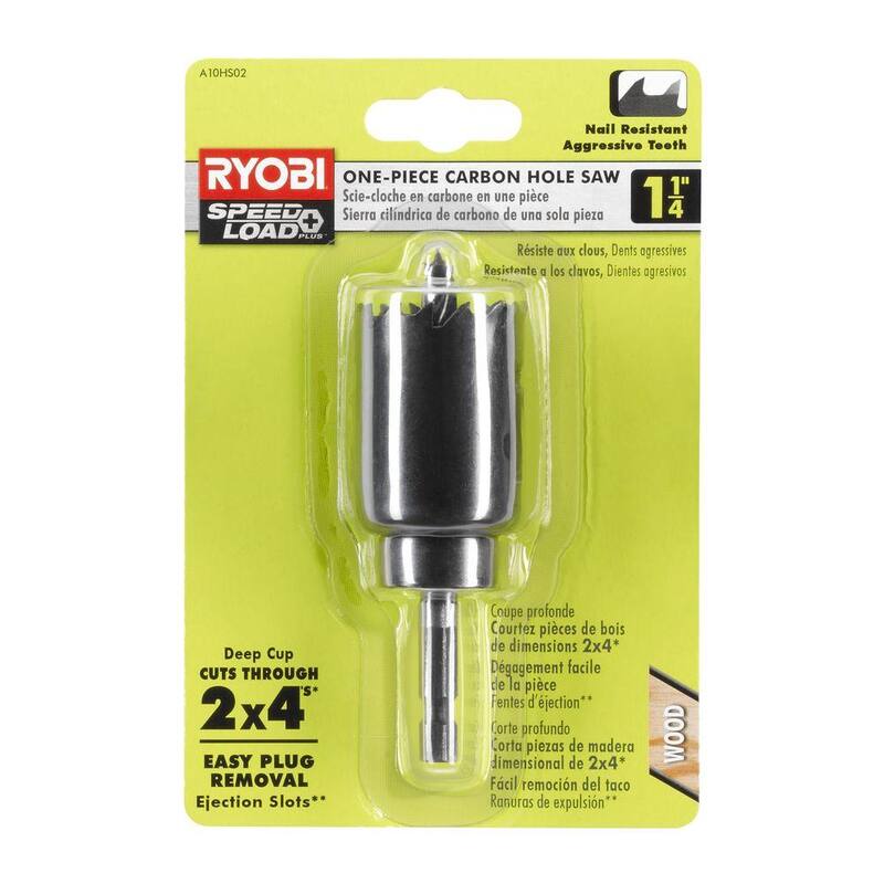 RYOBI 1-1/4 pulgadas Sierra de agujero de carbono - A10HS02