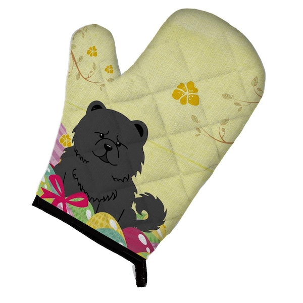 Carolines Treasures Easter Eggs Chow Chow Black Oven Mitt - BB6143OVMT