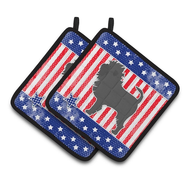 Carolines Treasures USA Patriotic Affenpinscher Pair of Pot Holders - BB3348PTHD