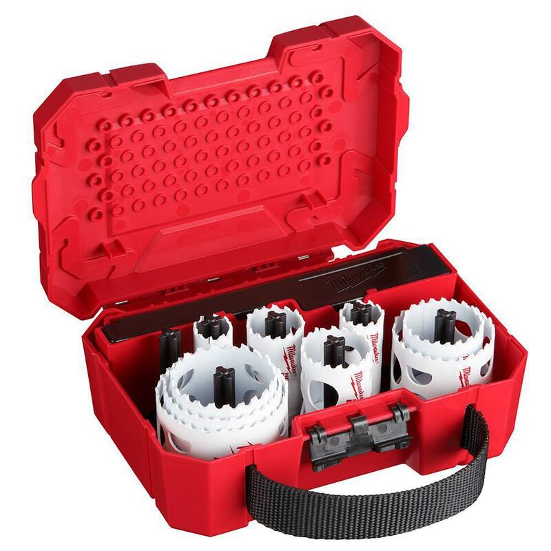 Set de sierra de perforación bimetálica de propósito general Milwaukee Hole Dozer con conjunto de brocas de pala de madera de alta velocidad (30 piezas) - 49-22-4029-48-27-1520
