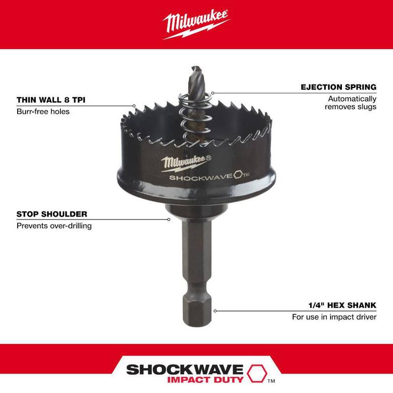 Milwaukee 1-1/4 pulg. Sierra de corona para trabajo pesado SHOCKWAVE IMPACT - 49-56-9825