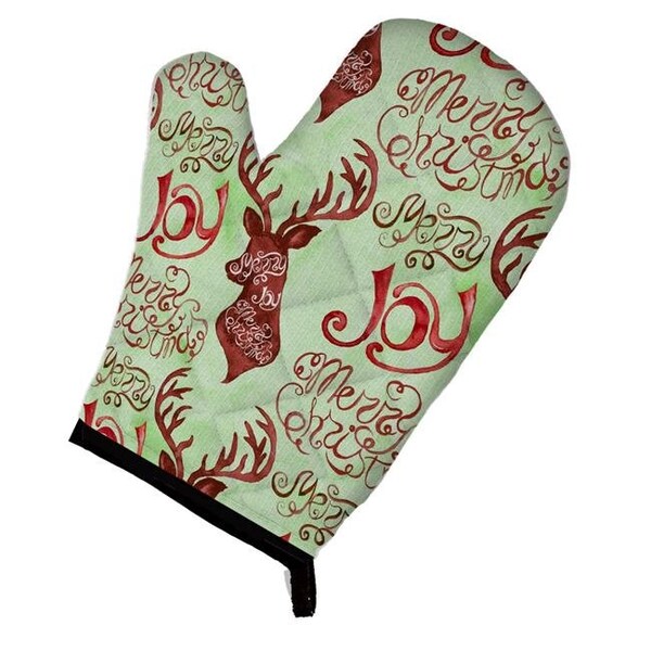 Carolines Treasures Carolines Treasures BB7488OVMT Merry Christmas Joy Reindeer Oven Mitt - BB7488OVMT