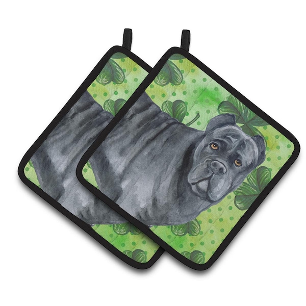 Carolines Treasures Cane Corso St.Patricks Pair of Pot Holders - BB9868PTHD
