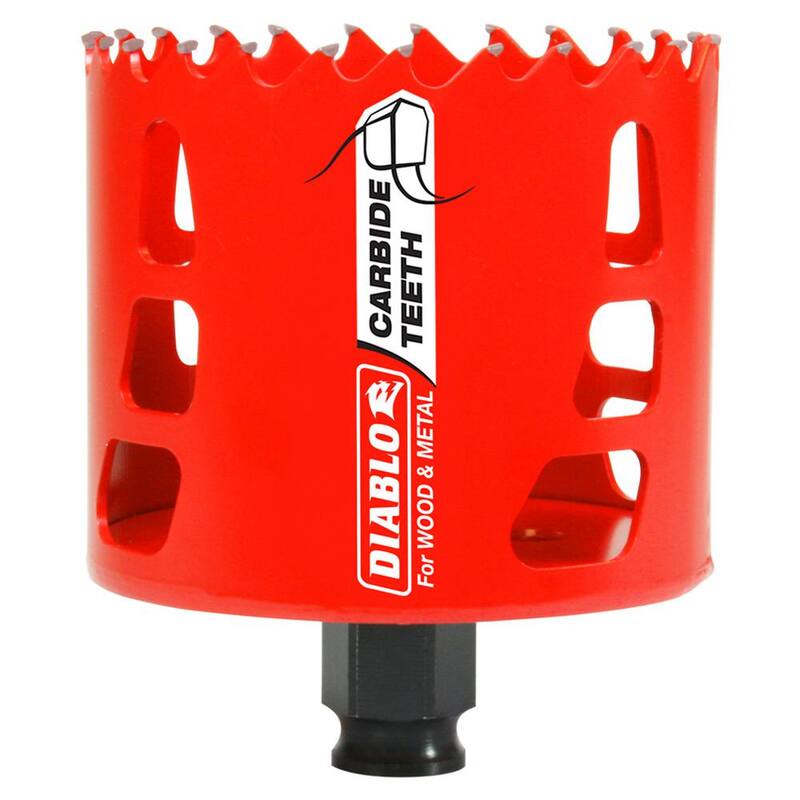 DIABLO 3-1/8 pulgadas Sierra de corona de carburo con 2-3/8 pulgadas de profundidad de corte - DHS3125CT