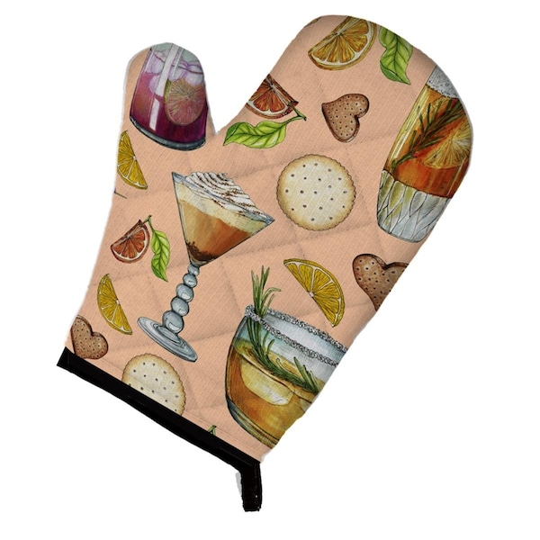Carolines Treasures Drinks and Cocktails Peach Oven Mitt - BB5200OVMT