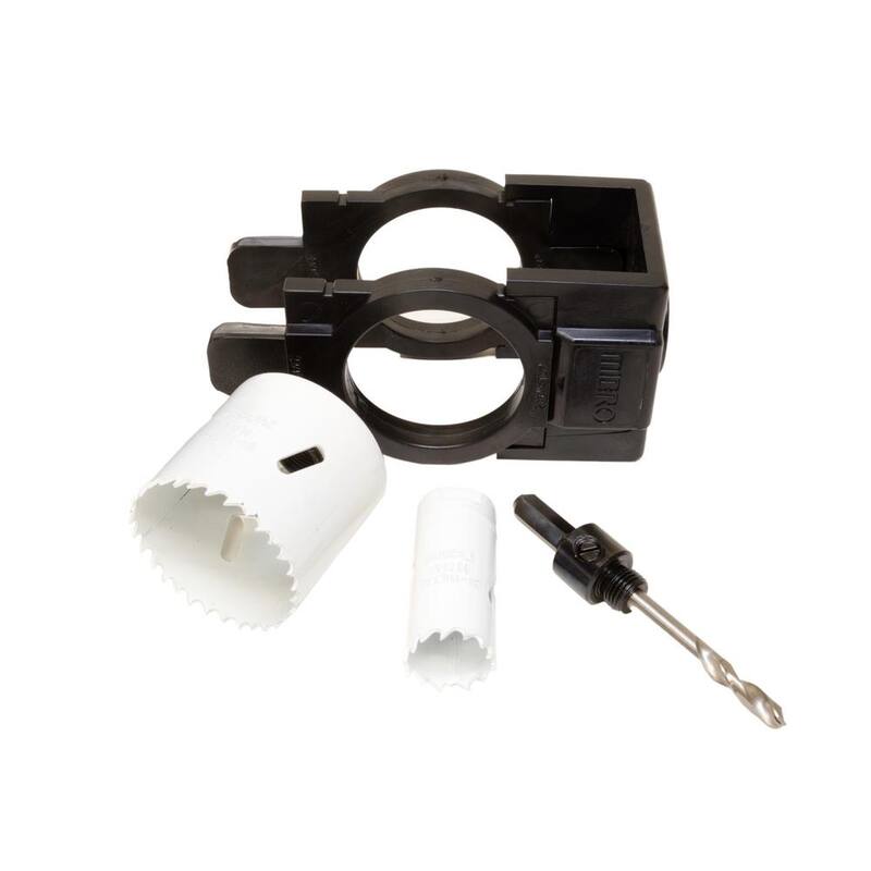 Kit de instalación de cerradura de puerta y cerrojo para puertas de madera y metal, de metal bi-metálico MIBRO - 300691