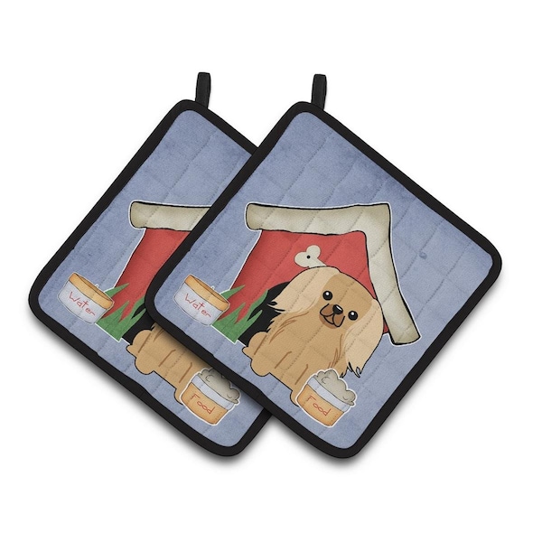 Carolines Treasures Dog House Collection Pekingnese Fawn Sable Pair of Pot Holders - BB2858PTHD
