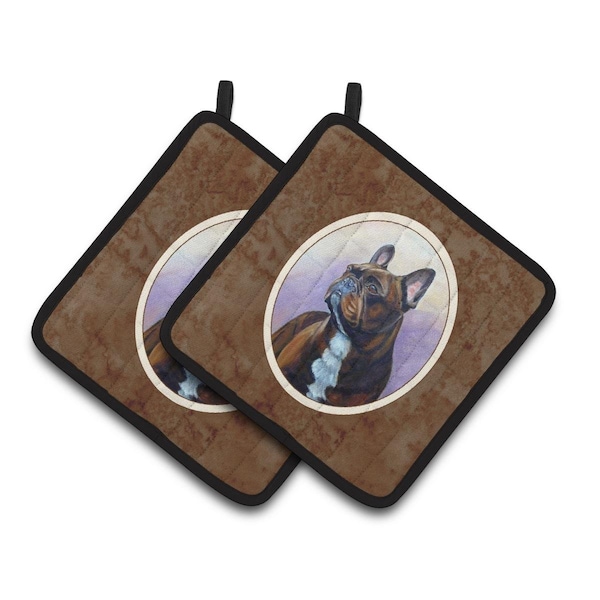 Carolines Treasures French Bulldog Pair of Pot Holders - 7117PTHD