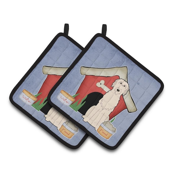 Carolines Treasures Dog House Collection Irish Wolfhound Pair of Pot Holders - BB2819PTHD