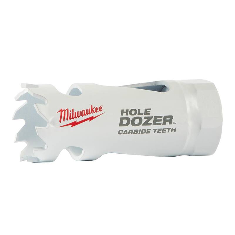 Juego de sierra de perforación de carburo Hole Dozer de Milwaukee con juego de puntas de acero para conductor de Impacto SHOCKWAVE (62 piezas) - 49-22-3090-48-32-4024