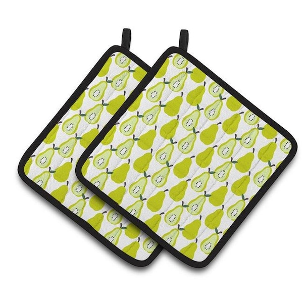 Carolines Treasures Carolines Treasures BB5147PTHD Pears on White Pair of Pot Holders - BB5147PTHD